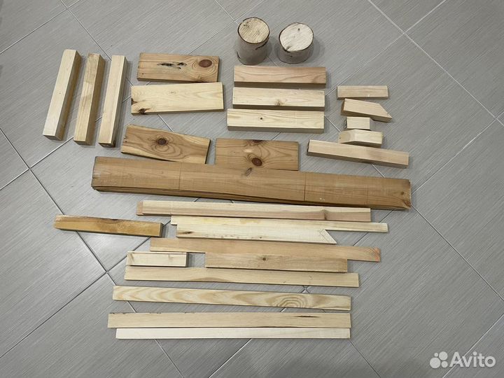 Бруски дерева рейки спилы пакетом для поделок