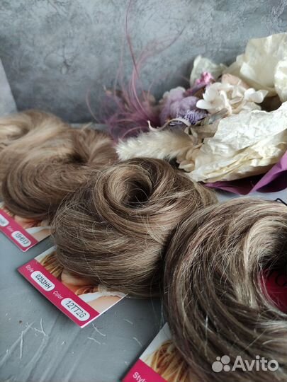 Хвост на резинке из натуральных волос