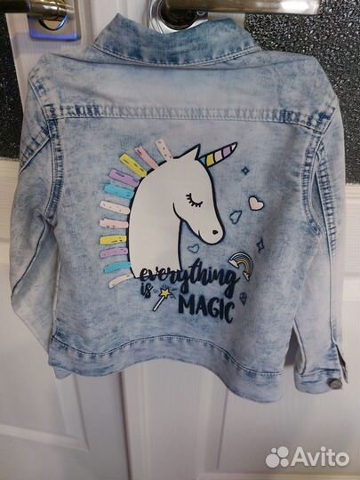 Джинсовая куртка для девочки 110