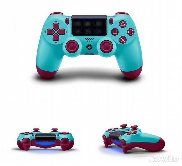 Dualshock 4 ягодно голубой