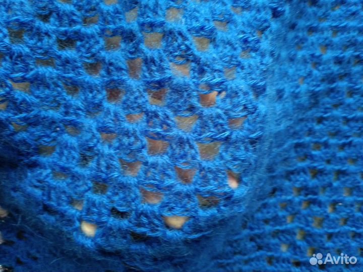 Двухцветный женский палантин ручной работы