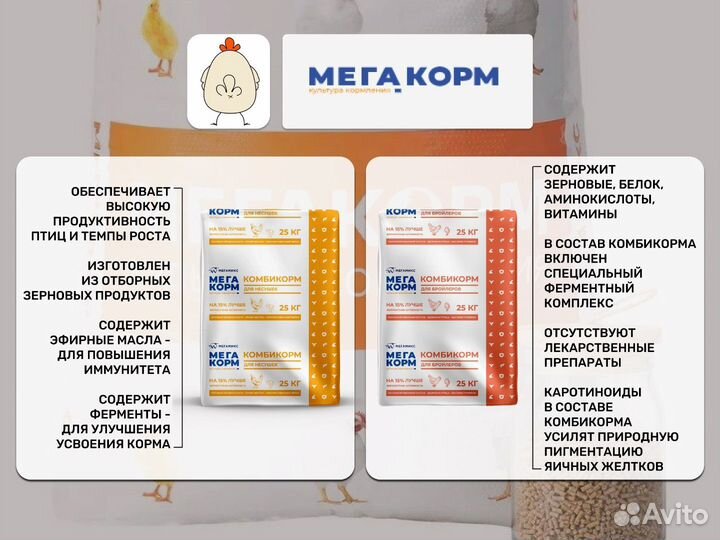 Комбикорм Мегакорм для несушек