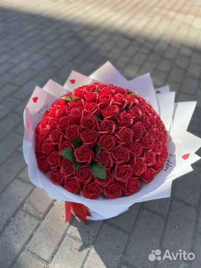 Букеты из 101 розы, цветы с доставкой