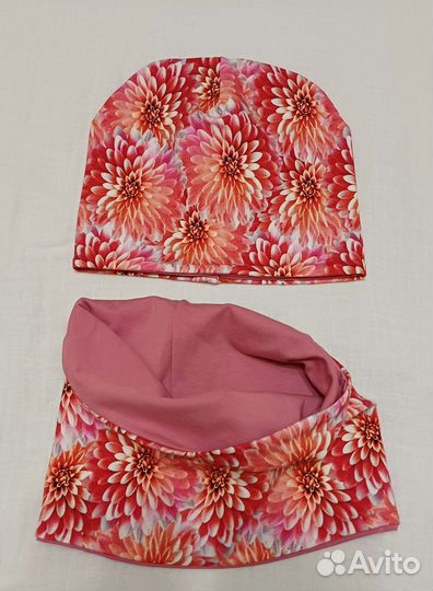 Комплект шапка и снуд для девочки