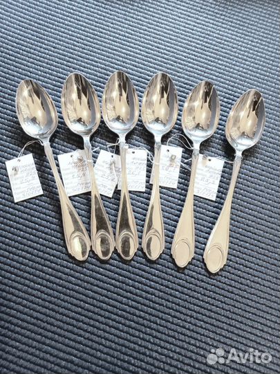Серебряные чайные ложки 925-я проба,комплект
