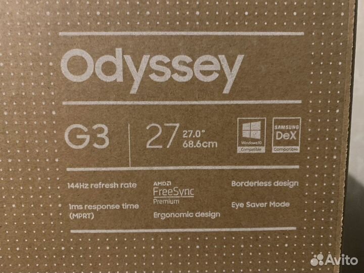 Монитор samsung odyssey g3 27”