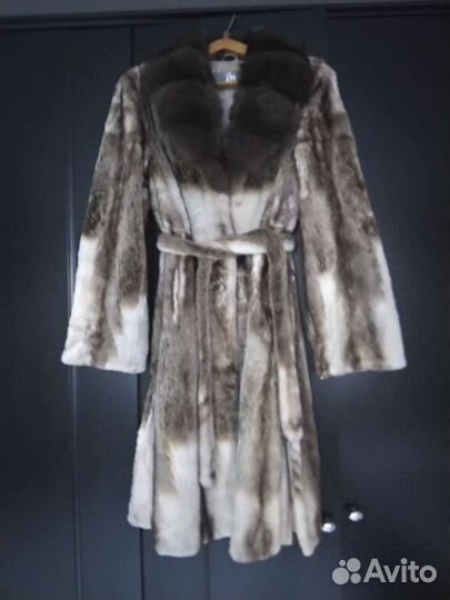 Шуба норковая с соболем