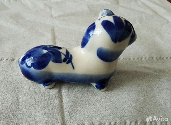 Фигурка Гжель собака