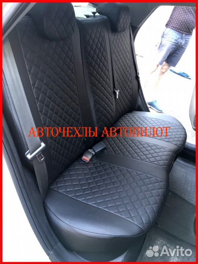 Чехлы Автопилот Volkswagen Golf 7 из экокожи Ромб