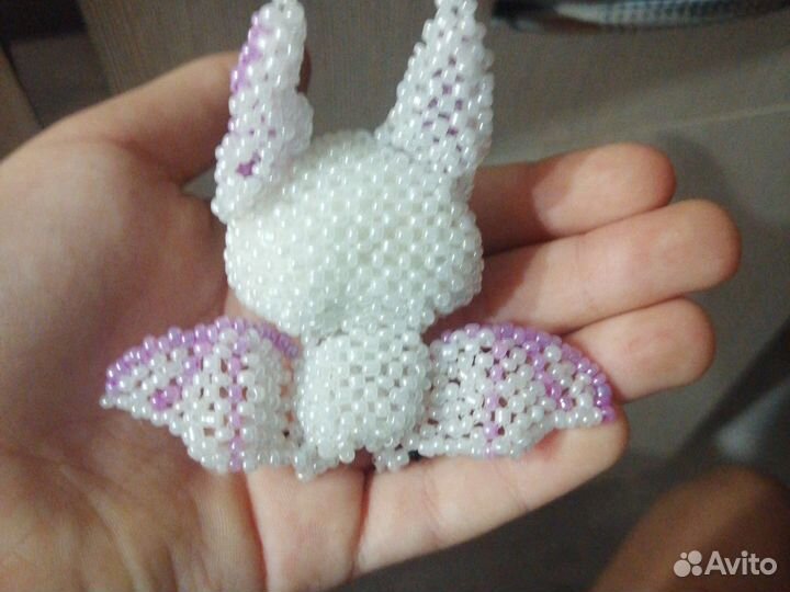 Амигуруми из бисера летучая мышь