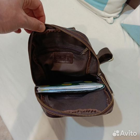 Сумка натуральная кожа коричневая