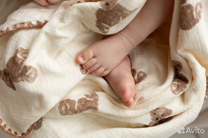 Муслиновый/плюшевый плед