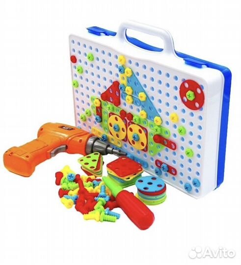 Конструктор - мозаика с шуруповертом toys