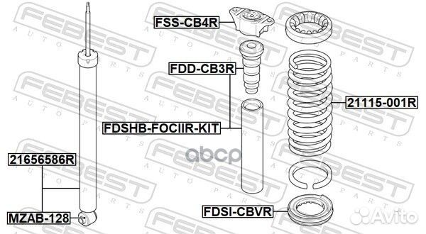 Пружина задняя 21115001R Febest