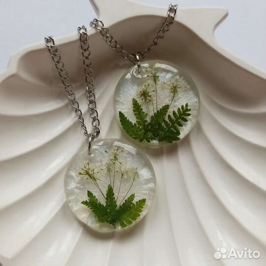 Серьги с сухоцветами