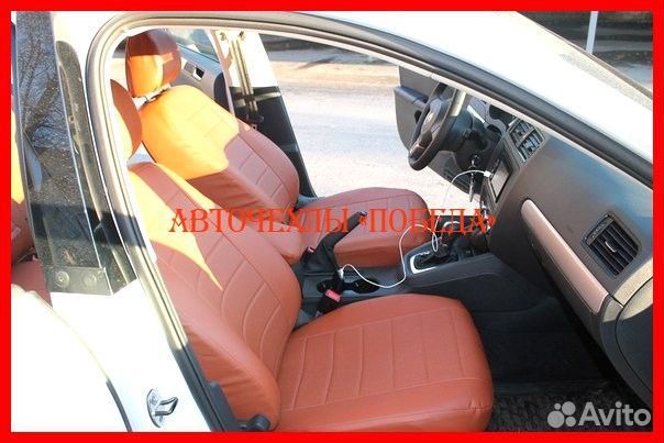 Чехлы Volkswagen Jetta 5 из экокожи коричневые