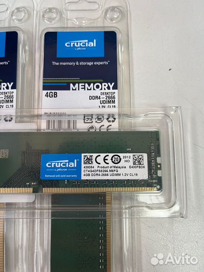 Новая память DDR4 4gb 2666mhz Crucial ct4g4dfs8266