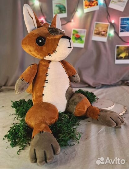 Плюшевый лисёнок, ручная работа