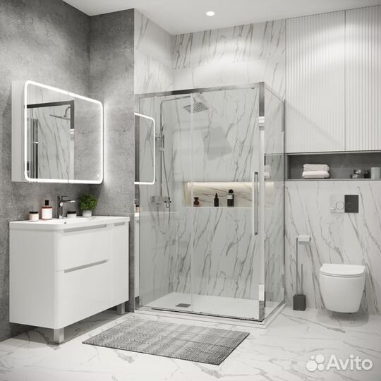 Душ.огр. Cosmo 13080195 хром, прозрачное стекло