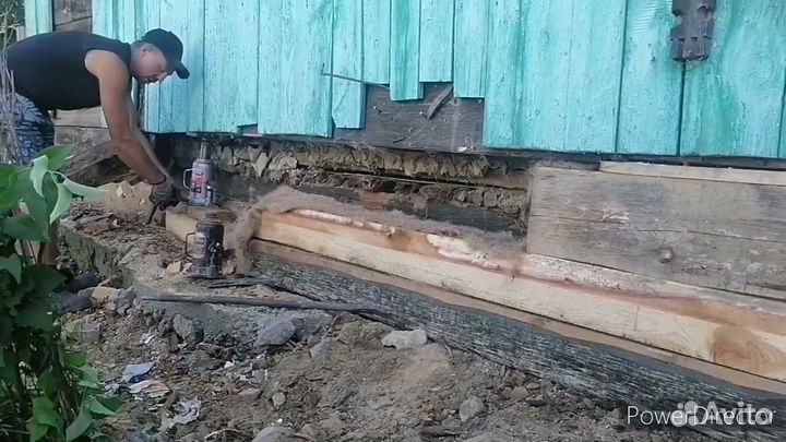 Замена нижних гнилых венцов / Утепление пола
