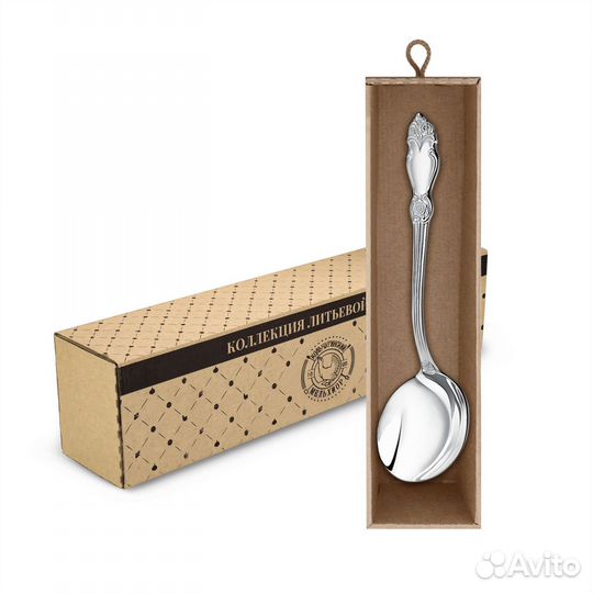 Ложка для сахара Серебряная роза посереб футляр