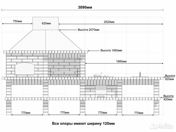 Модульная печь / Гриль мангал барбекю