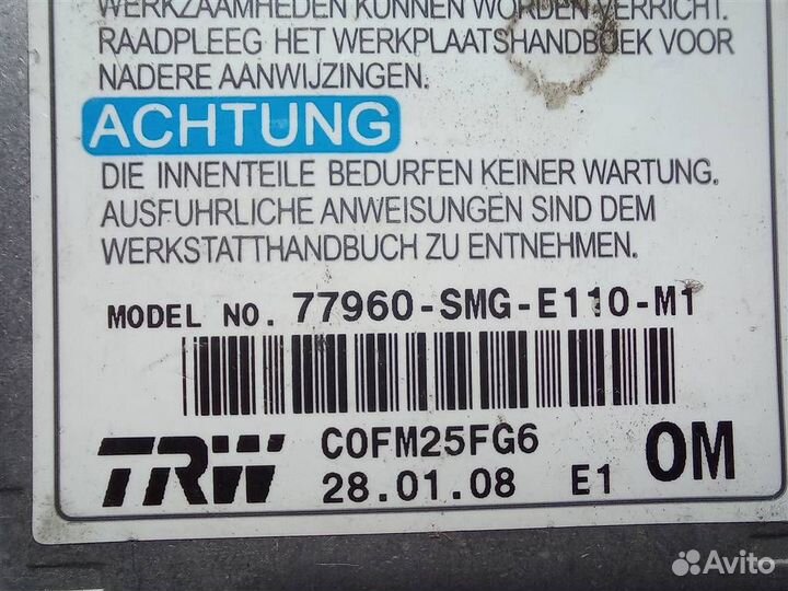 Блок управления AIR BAG honda Civic 5D FK viii 20