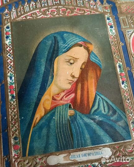 Старинная икона Всескорбящая Богородица