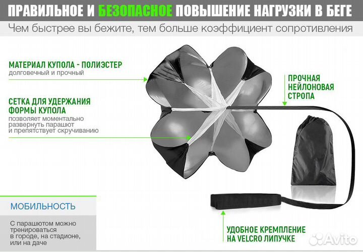 Парашют для бега