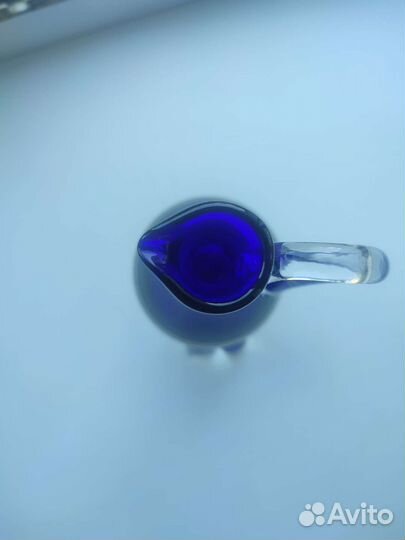 Штоф, Кувшин Синее кобальтовое стекло. СССР