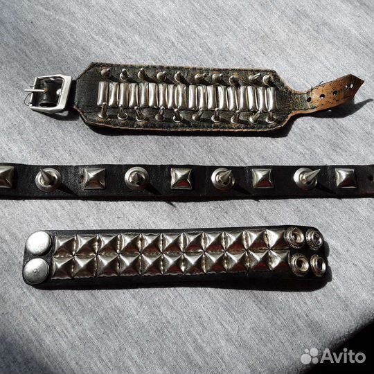 Чокер кожаный с шипами,браслеты