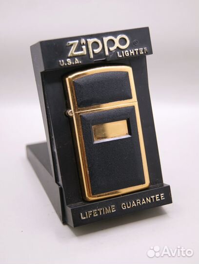 Zippo 3500 black elegance slim GP (позолоченная)