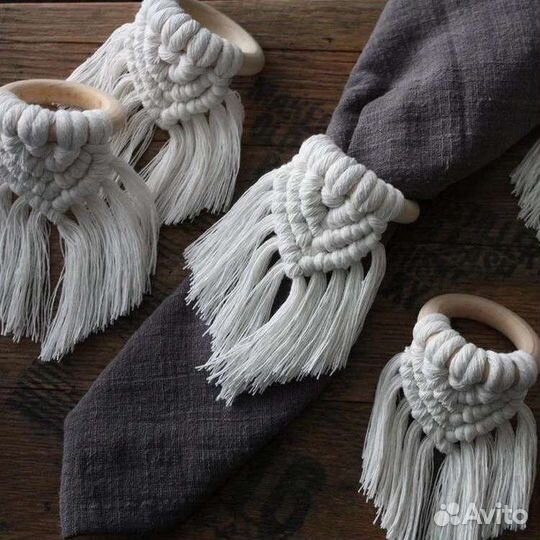 Кольца для салфеток макраме