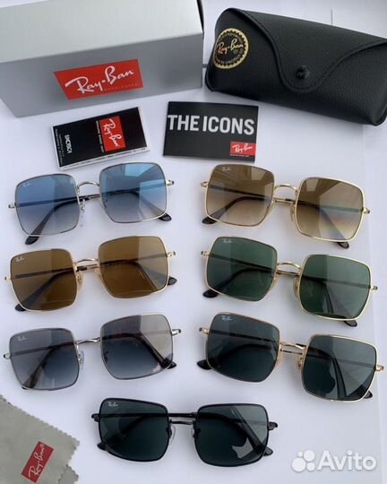 Очки Ray ban square пепельные