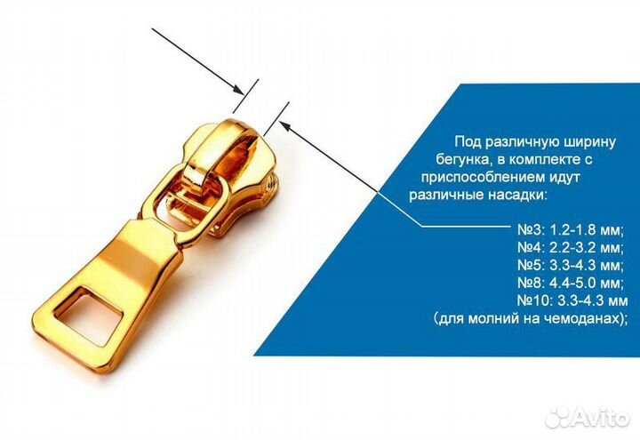 Приспособление для вдевания замка в молнию Sewpart
