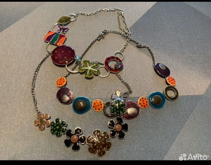 Ожерелье колье эмаль