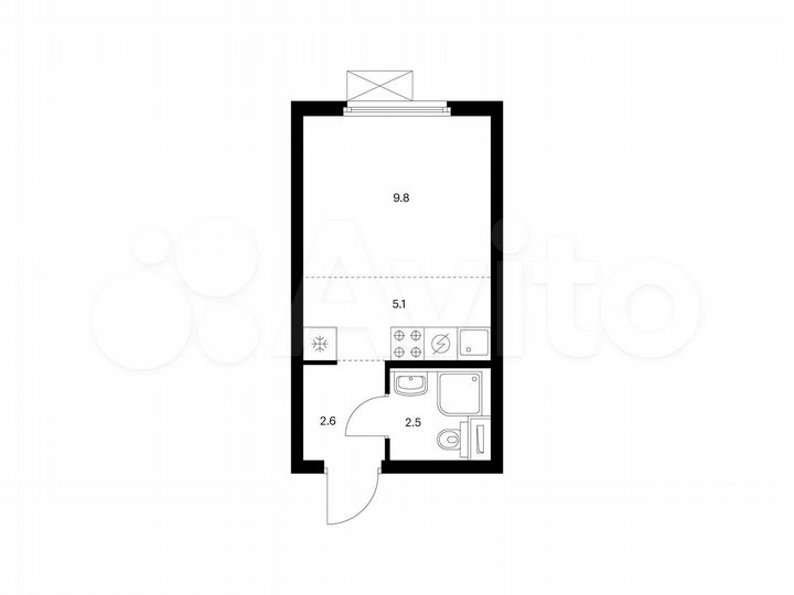 Квартира-студия, 20 м², 16/25 эт.