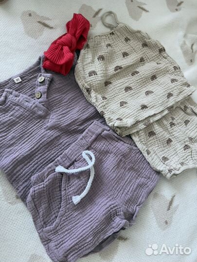 Пакет летней одежды на девочку 80-86