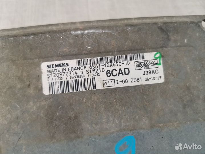 Блок управления двигателем эбу Ford Fusion 1.4