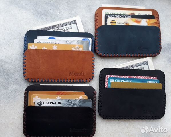 Картхолдер из натуральной кожи. Ручная работа