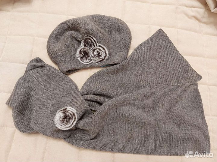 Комплект берет+шарф