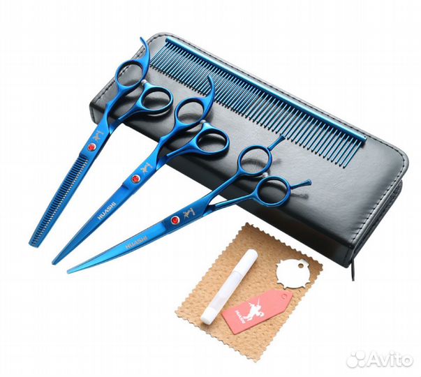 Набор ножниц 7* huashi для стрижки животных