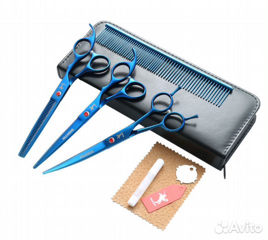 Набор ножниц 7* huashi для стрижки животных