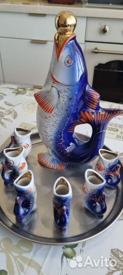 Графин-штоф Сервиз Рыба с Рыбками СССР ГОСТ