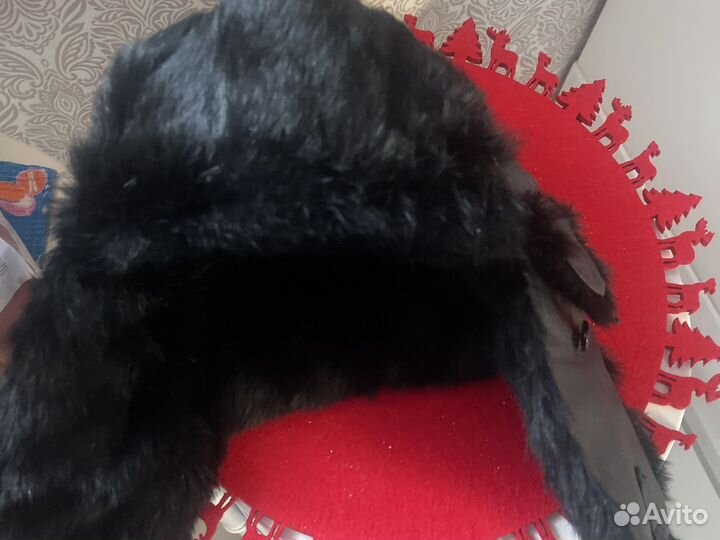 Кожанная шапка ушанка