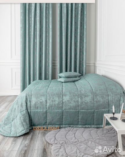 Шторы мрамор Зарина бирюза