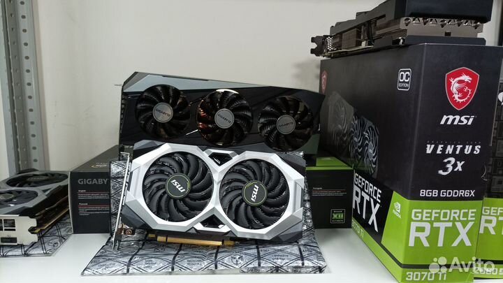 Видеокарты Nvidia RTX 2060 Super 3070Ti MSI Palit