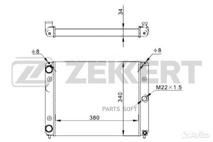 Радиатор охлаждения двигателя ZAZ Slavuta (1103) 9