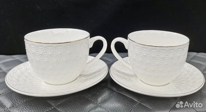 Набор 2-х чайных пар фарфор