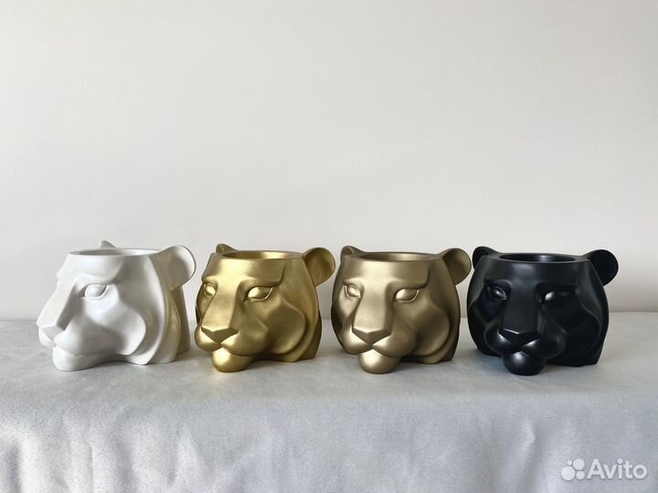 Тигр кашпо голова, декор для дома, подарки